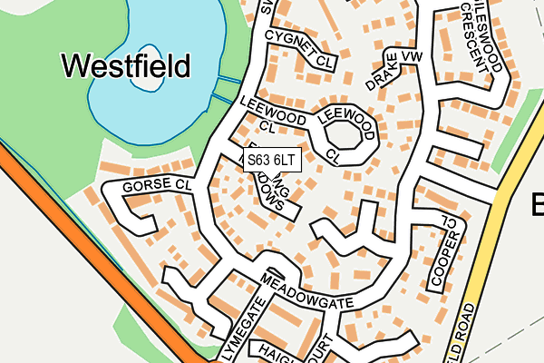 S63 6LT map - OS OpenMap – Local (Ordnance Survey)