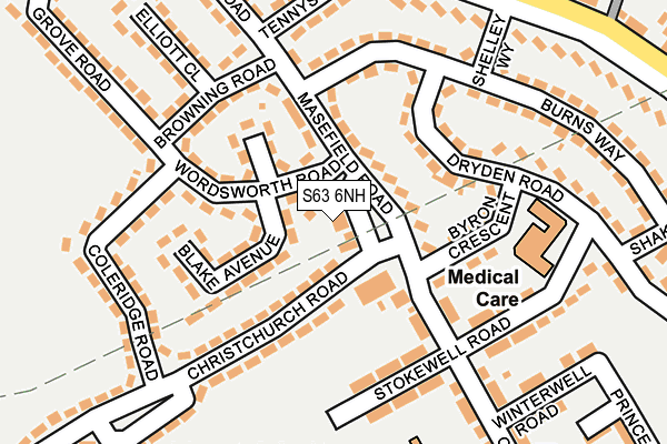 S63 6NH map - OS OpenMap – Local (Ordnance Survey)