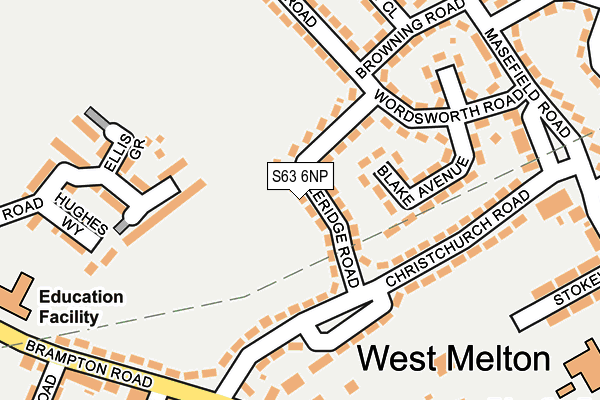 S63 6NP map - OS OpenMap – Local (Ordnance Survey)