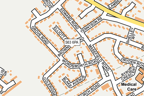 S63 6PA map - OS OpenMap – Local (Ordnance Survey)
