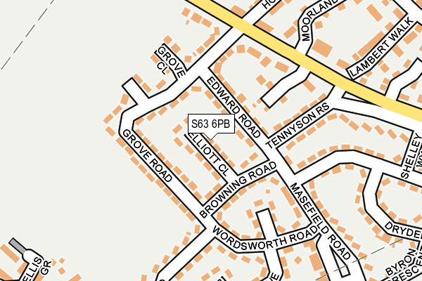 S63 6PB map - OS OpenMap – Local (Ordnance Survey)