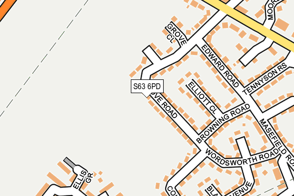 S63 6PD map - OS OpenMap – Local (Ordnance Survey)