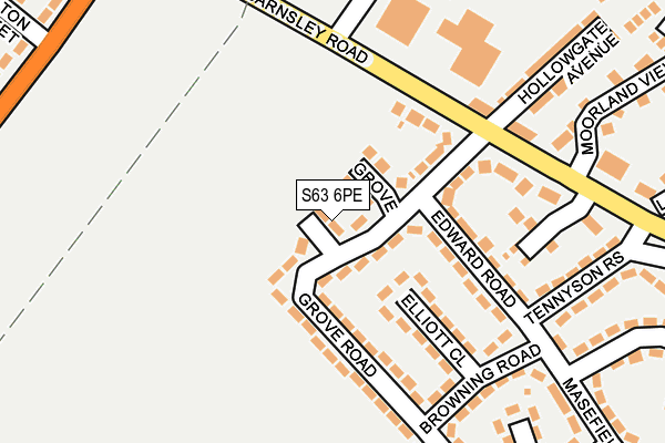 S63 6PE map - OS OpenMap – Local (Ordnance Survey)