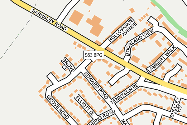 S63 6PG map - OS OpenMap – Local (Ordnance Survey)