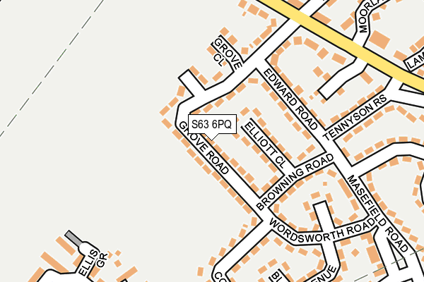 S63 6PQ map - OS OpenMap – Local (Ordnance Survey)