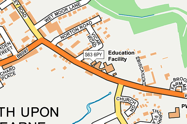 S63 6PY map - OS OpenMap – Local (Ordnance Survey)