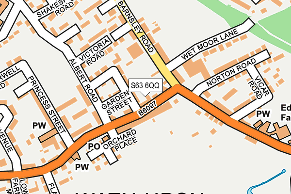 S63 6QQ map - OS OpenMap – Local (Ordnance Survey)