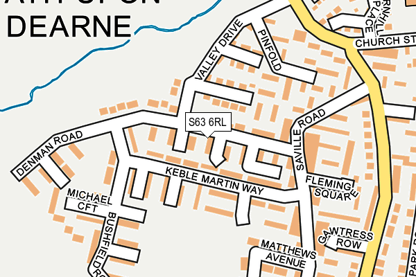 S63 6RL map - OS OpenMap – Local (Ordnance Survey)