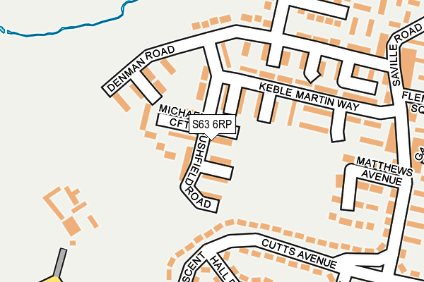 S63 6RP map - OS OpenMap – Local (Ordnance Survey)