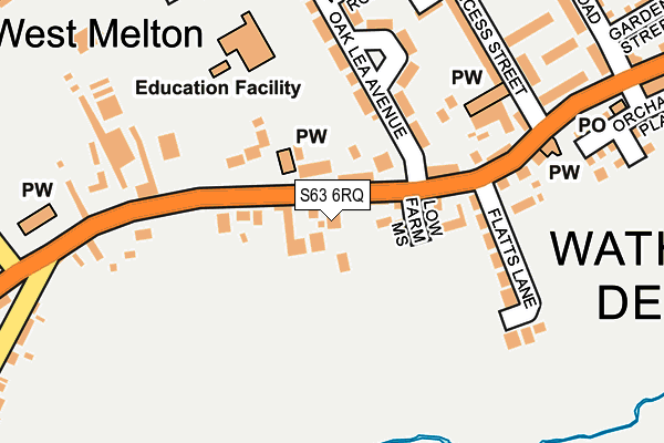 S63 6RQ map - OS OpenMap – Local (Ordnance Survey)