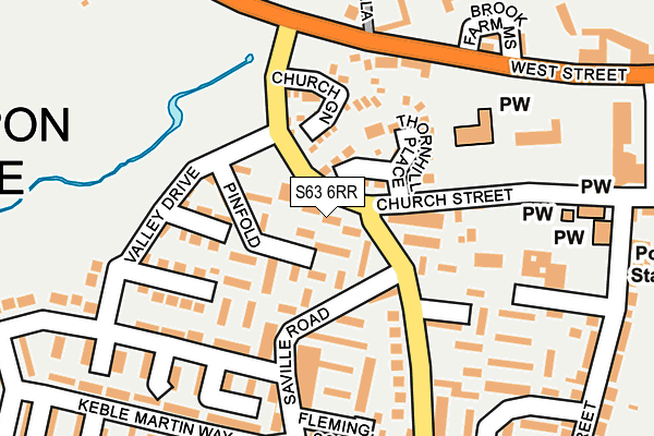 S63 6RR map - OS OpenMap – Local (Ordnance Survey)