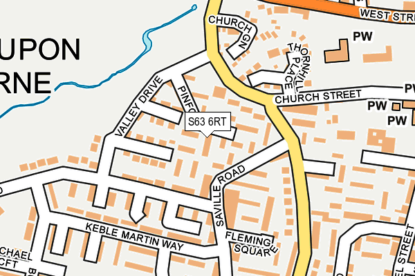 S63 6RT map - OS OpenMap – Local (Ordnance Survey)