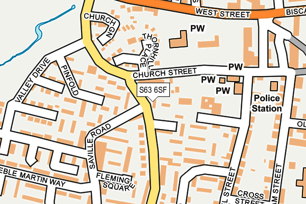 S63 6SF map - OS OpenMap – Local (Ordnance Survey)