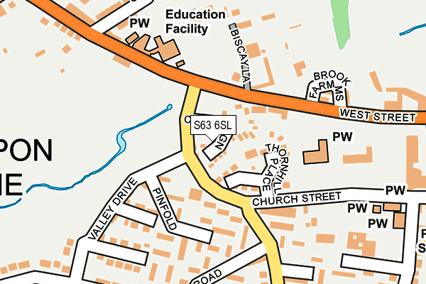 S63 6SL map - OS OpenMap – Local (Ordnance Survey)