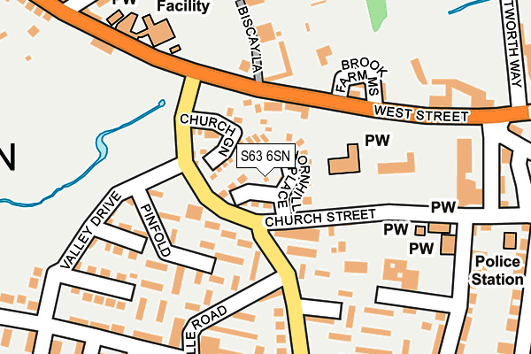 S63 6SN map - OS OpenMap – Local (Ordnance Survey)