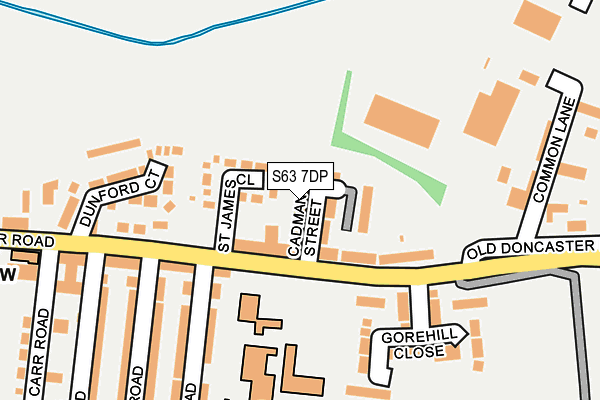 S63 7DP map - OS OpenMap – Local (Ordnance Survey)