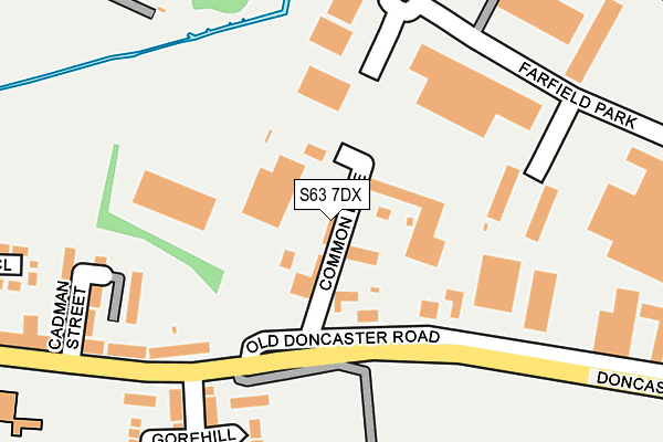 S63 7DX map - OS OpenMap – Local (Ordnance Survey)