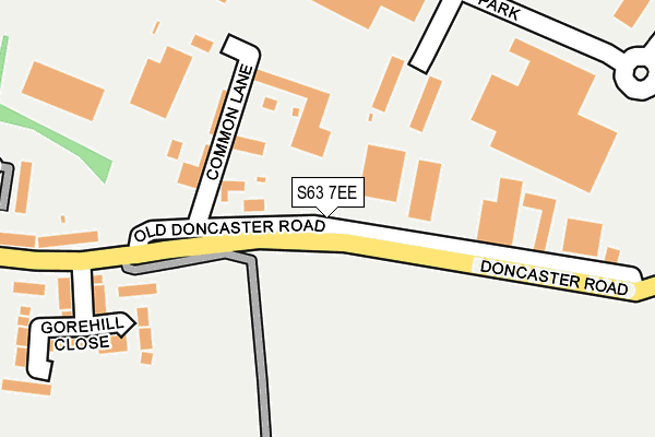 S63 7EE map - OS OpenMap – Local (Ordnance Survey)