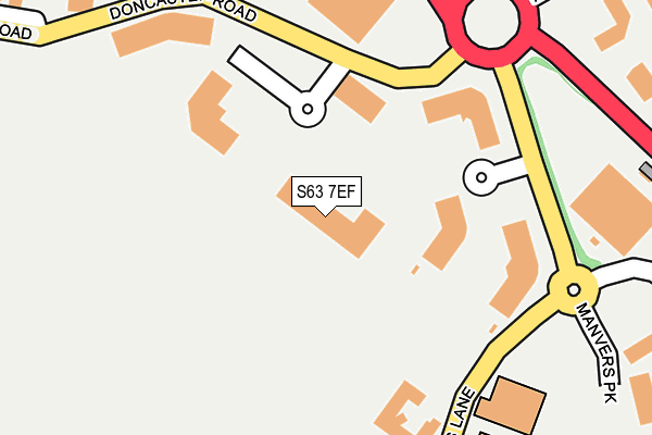 S63 7EF map - OS OpenMap – Local (Ordnance Survey)