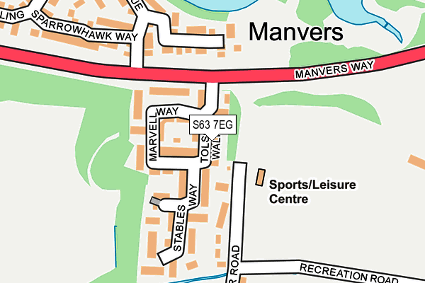 S63 7EG map - OS OpenMap – Local (Ordnance Survey)