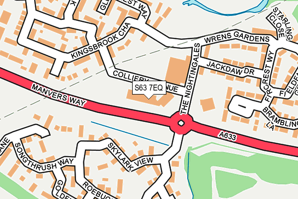 S63 7EQ map - OS OpenMap – Local (Ordnance Survey)