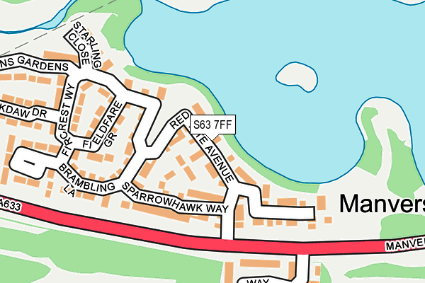 S63 7FF map - OS OpenMap – Local (Ordnance Survey)