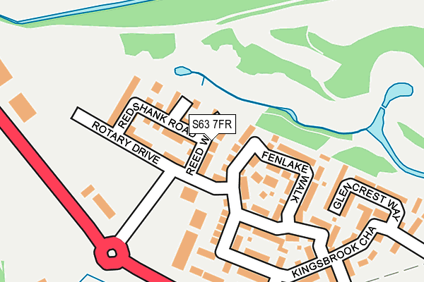 S63 7FR map - OS OpenMap – Local (Ordnance Survey)