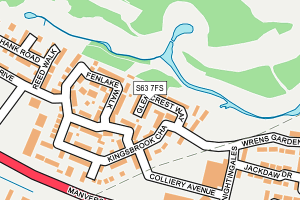 S63 7FS map - OS OpenMap – Local (Ordnance Survey)