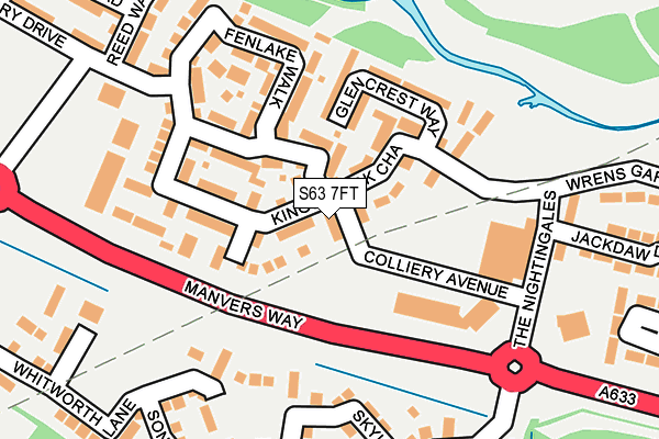 S63 7FT map - OS OpenMap – Local (Ordnance Survey)