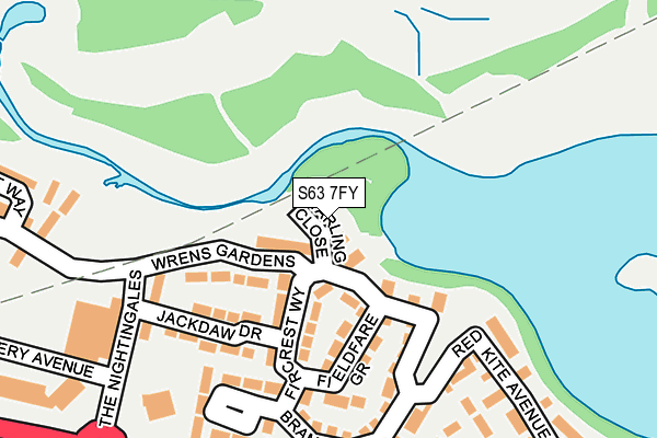 S63 7FY map - OS OpenMap – Local (Ordnance Survey)