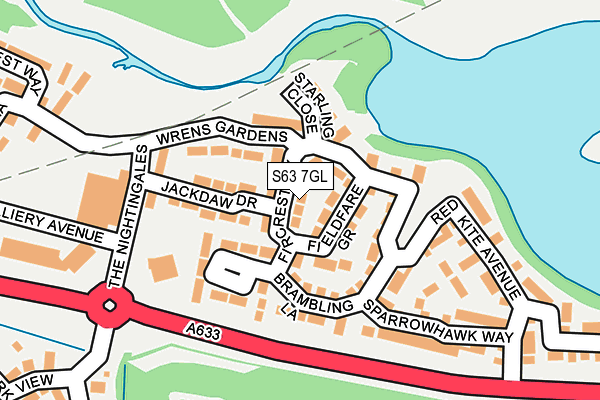 S63 7GL map - OS OpenMap – Local (Ordnance Survey)