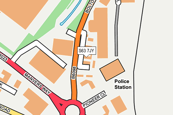 S63 7JY map - OS OpenMap – Local (Ordnance Survey)