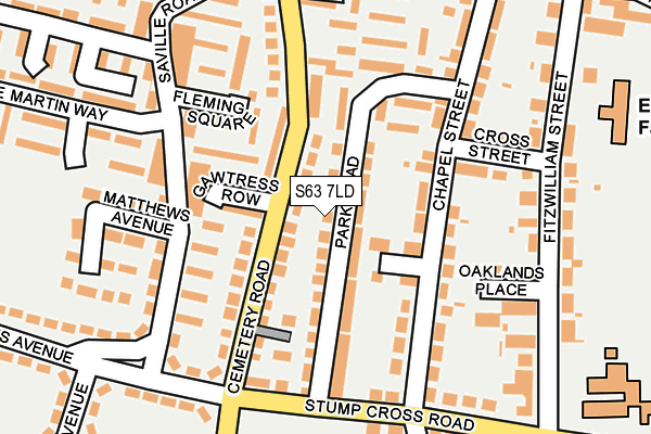 S63 7LD map - OS OpenMap – Local (Ordnance Survey)