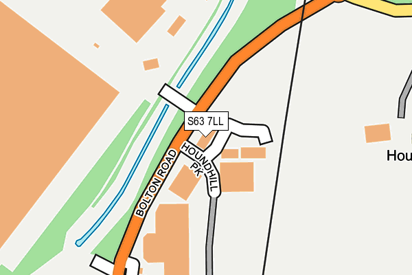 S63 7LL map - OS OpenMap – Local (Ordnance Survey)