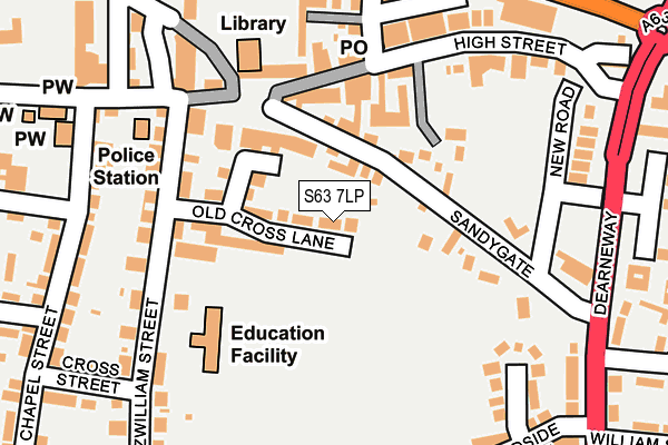 S63 7LP map - OS OpenMap – Local (Ordnance Survey)