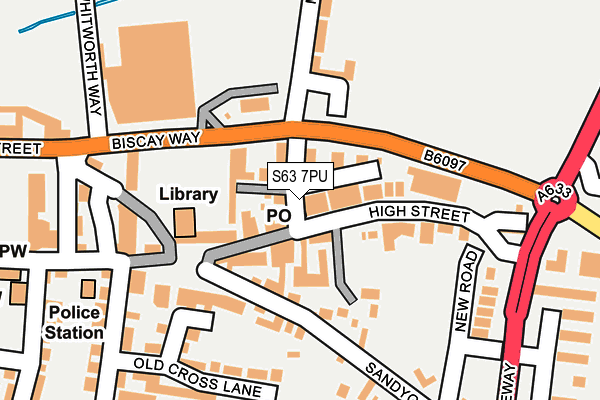 S63 7PU map - OS OpenMap – Local (Ordnance Survey)