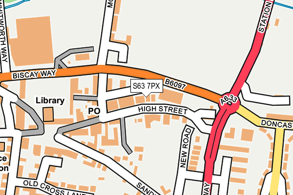 S63 7PX map - OS OpenMap – Local (Ordnance Survey)