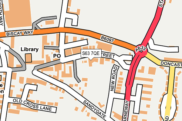 S63 7QE map - OS OpenMap – Local (Ordnance Survey)