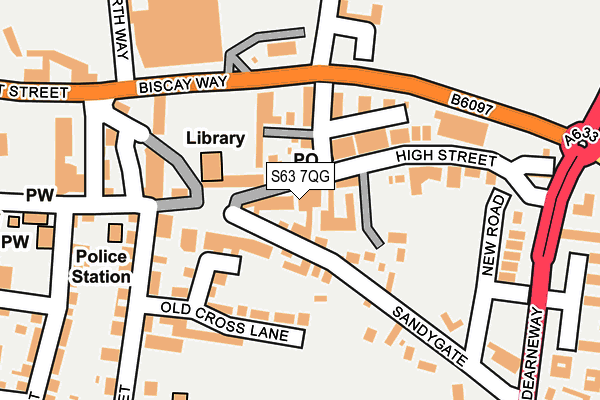 S63 7QG map - OS OpenMap – Local (Ordnance Survey)
