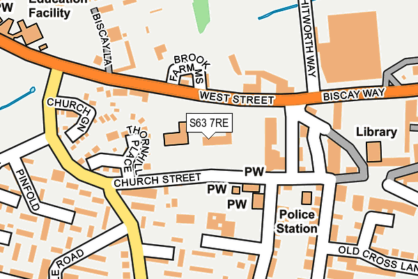 S63 7RE map - OS OpenMap – Local (Ordnance Survey)