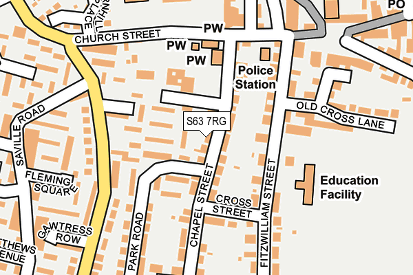 S63 7RG map - OS OpenMap – Local (Ordnance Survey)