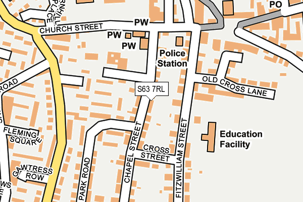 S63 7RL map - OS OpenMap – Local (Ordnance Survey)