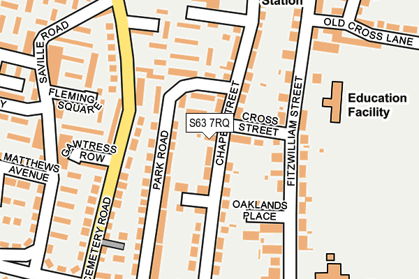 S63 7RQ map - OS OpenMap – Local (Ordnance Survey)