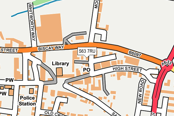 S63 7RU map - OS OpenMap – Local (Ordnance Survey)