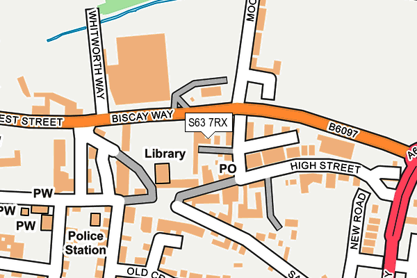 S63 7RX map - OS OpenMap – Local (Ordnance Survey)
