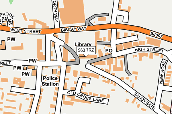 S63 7RZ map - OS OpenMap – Local (Ordnance Survey)