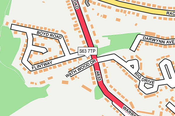 S63 7TP map - OS OpenMap – Local (Ordnance Survey)