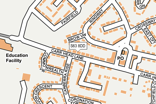 S63 8DD map - OS OpenMap – Local (Ordnance Survey)