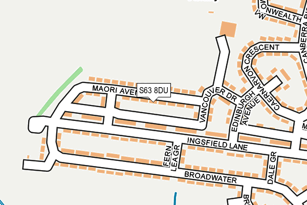 S63 8DU map - OS OpenMap – Local (Ordnance Survey)