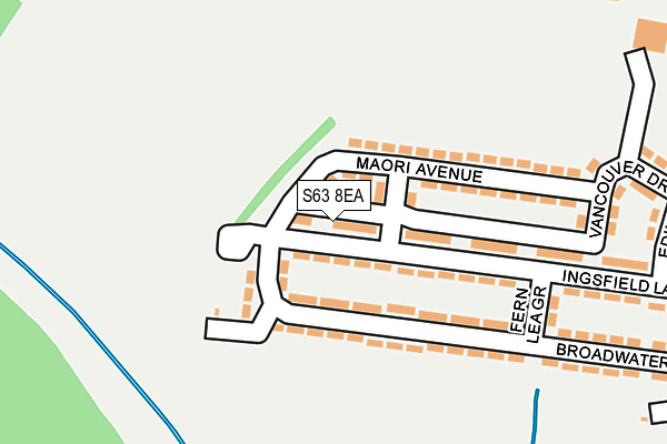S63 8EA map - OS OpenMap – Local (Ordnance Survey)